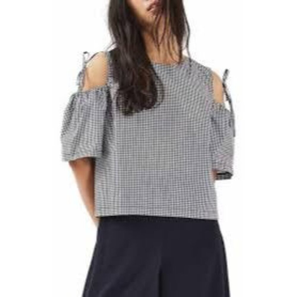 Topshop Cold Shoulder Tie Up Blouse | 2